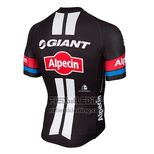 2016 Fietskleding Giant Alpecin Zwart en Rood Korte Mouwen en Koersbroek